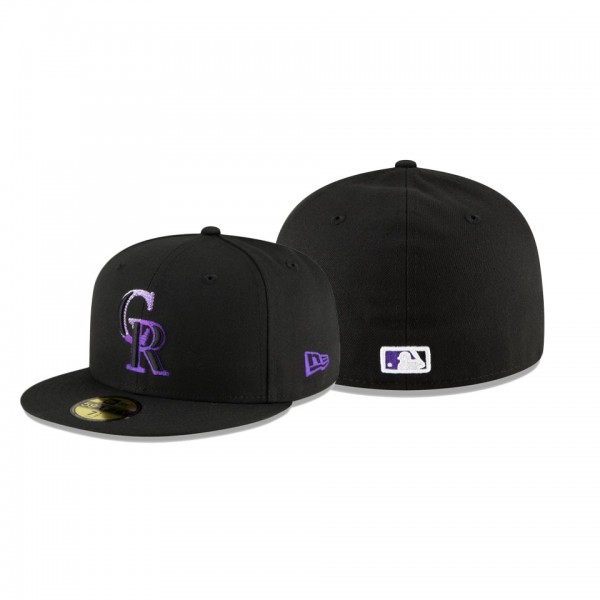 Colorado Rockies Color Dupe Black 59FIFTY Fitted Hat