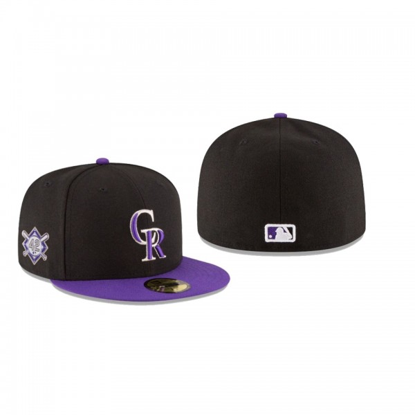 Men's Colorado Rockies Jackie Robinson Day Black 59FIFTY Fitted Hat