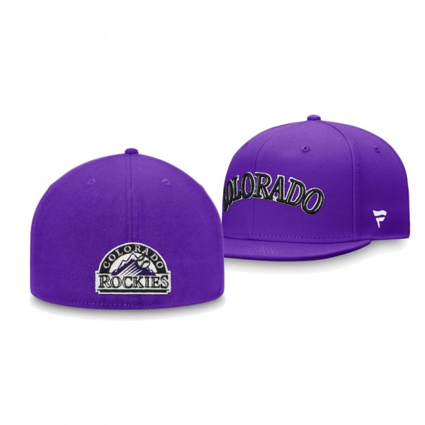 Colorado Rockies Team Core Purple Fitted Hat