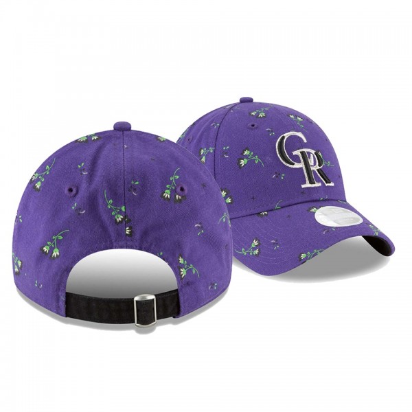Women's Rockies Blossom Purple 9TWENTY Adjustable New Era Hat