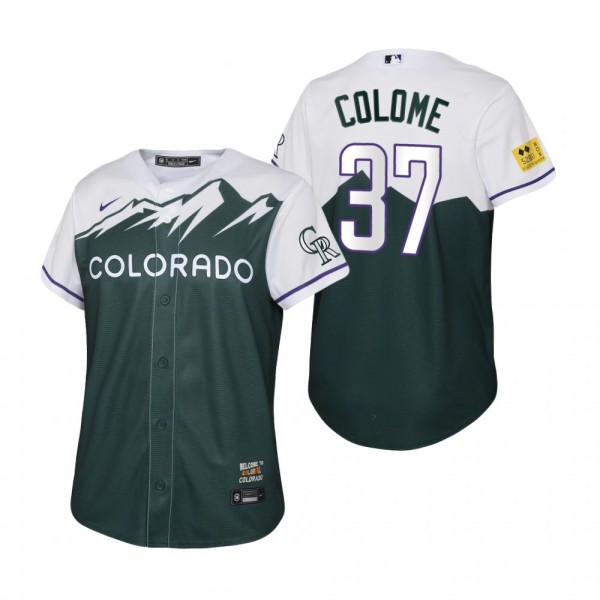 Youth Colorado Rockies Alex Colome Nike Green 2022 City Connect Replica Jersey
