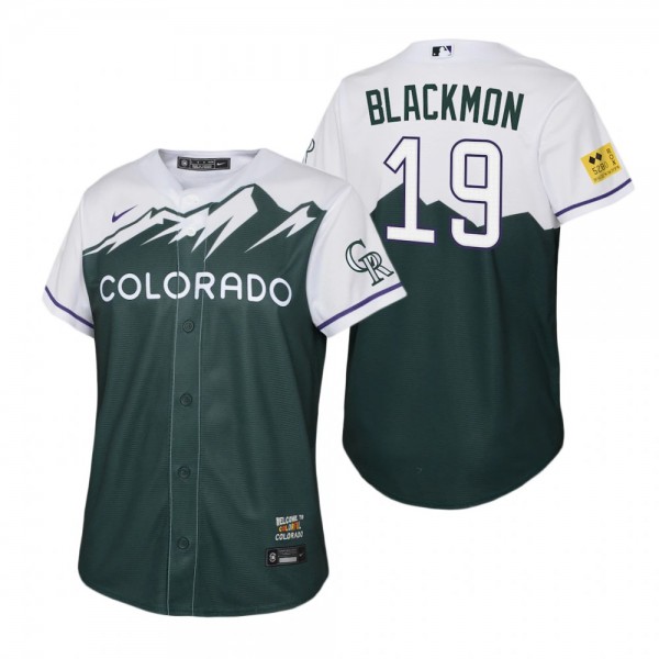 Youth Colorado Rockies Charlie Blackmon Nike Green 2022 City Connect Replica Jersey