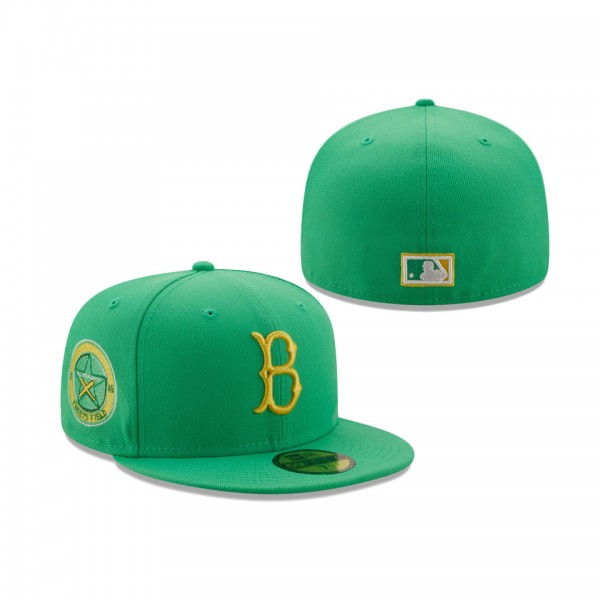Los Angeles Dodgers 1949 MLB All-Star Game Yellow Undervisor 59FIFTY Cap Kelly Green