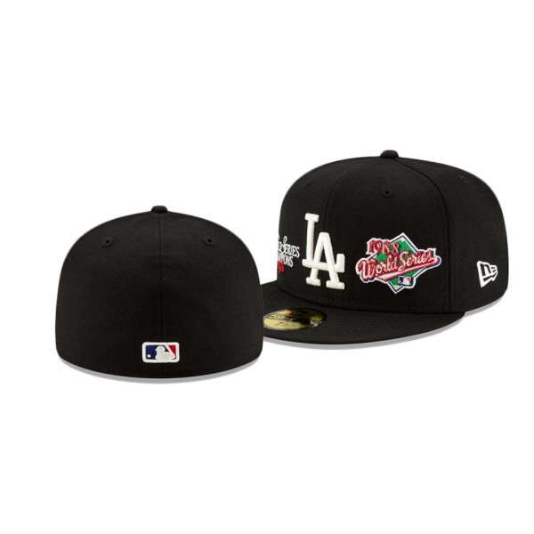 Los Angeles Dodgers Champion Black 59FIFTY Fitted Hat