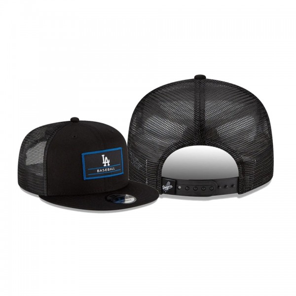 Men's Los Angeles Dodgers Deck Trucker Black 9FIFTY Snapback Hat