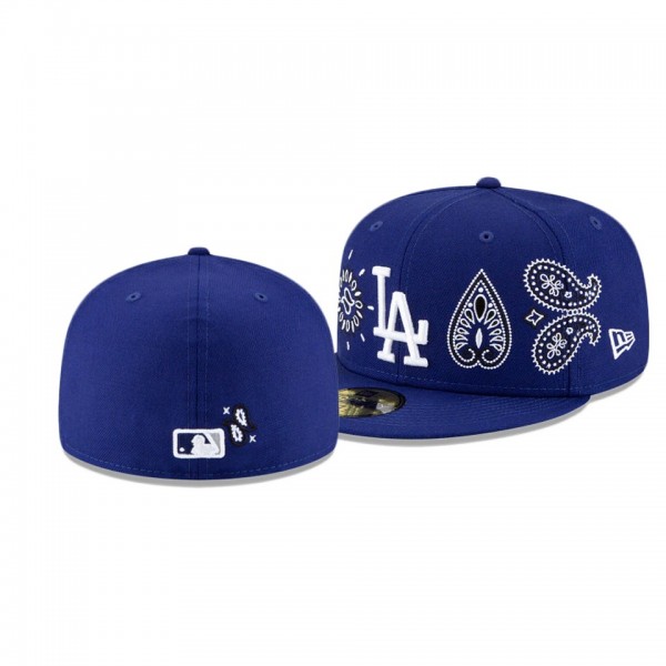 Los Angeles Dodgers Paisley Elements Blue 59FIFTY Fitted Hat