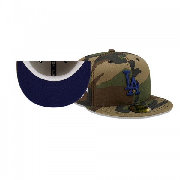 Los Angeles Dodgers Woodland Undervisor Camo 50th Anniversary Patch 59FIFTY Hat