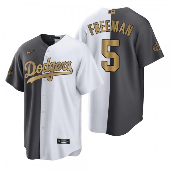 Freddie Freeman Dodgers White Charcoal 2022 MLB All-Star Game Split Jersey