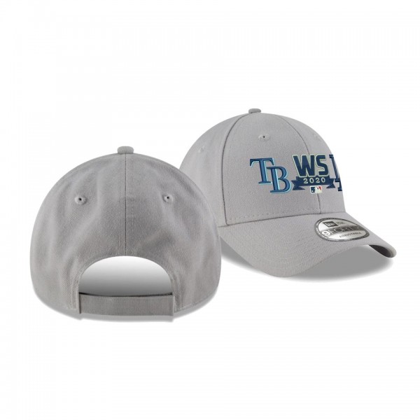 Men's Los Angeles Dodgers 2020 National League Champions Graphite Vs Tampa Bay Rays Matchup 9FORTY Adjustable Hat