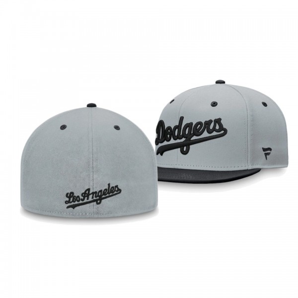 Los Angeles Dodgers Team Gray Black Fitted Hat