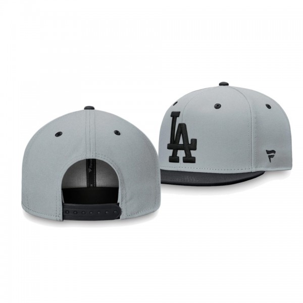 Los Angeles Dodgers Team Gray Black Snapback Hat