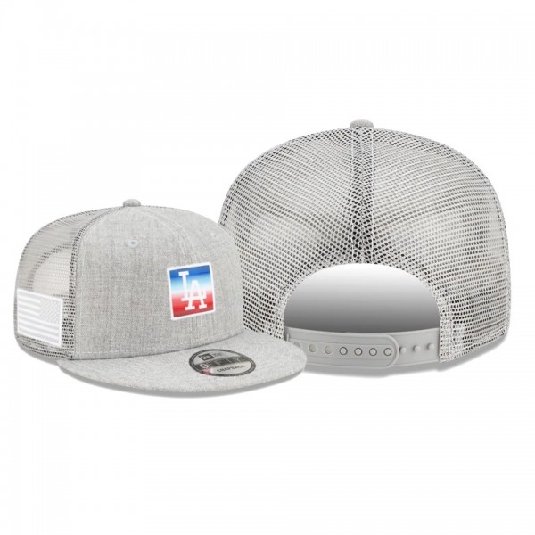 Men's Dodgers USA Pop Gray 9FIFTY Snapback Hat