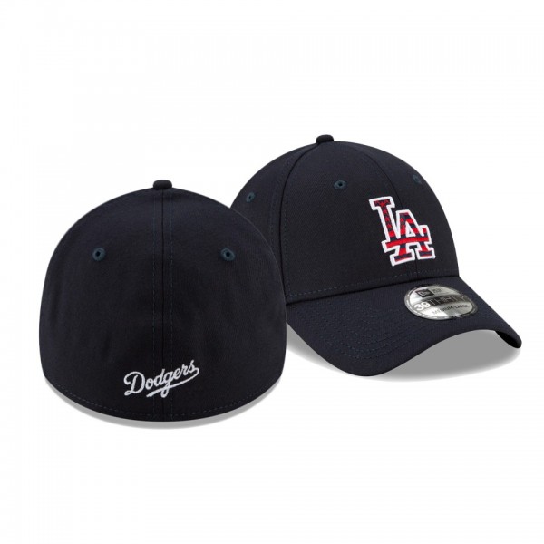Men's Dodgers 2021 Independence Day Navy 39THIRTY Flex 4th Of July Hat