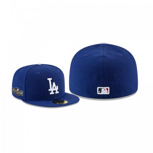 Men's Los Angeles Dodgers 2020 Postseason Royal Side Patch 59Fifty Fitted Hat