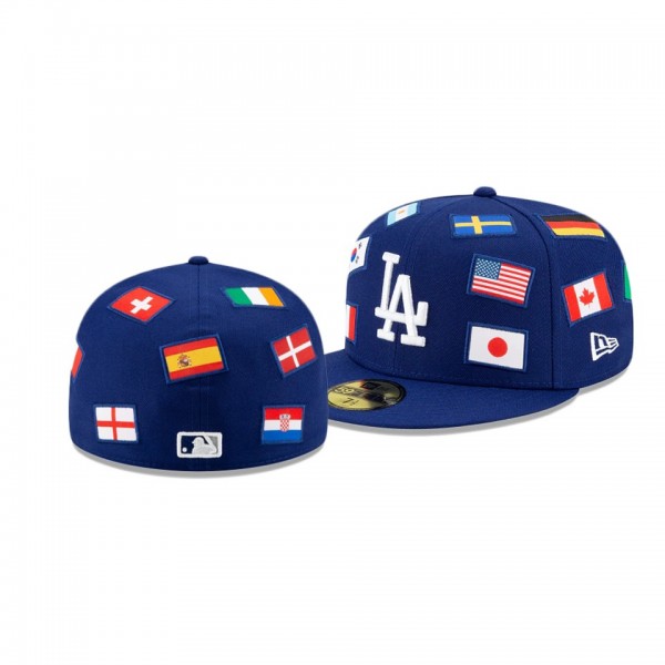 Los Angeles Dodgers All Over Flag Royal 59FIFTY Fitted Hat