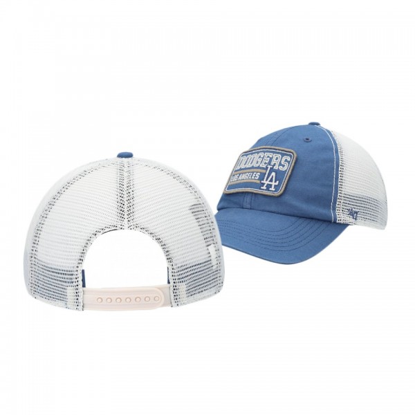 Men's Dodgers Off Ramp Royal Natural Clean Up Trucker Adjustable Hat