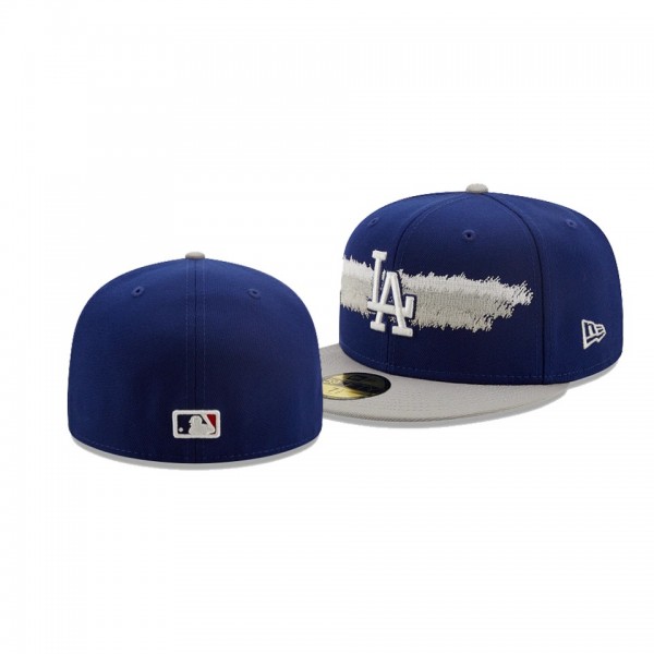 Los Angeles Dodgers Scribble Royal 59FIFTY Fitted Hat