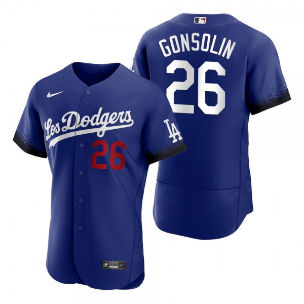 Men's Los Angeles Dodgers Tony Gonsolin Royal 2021 City Connect Authentic Jersey