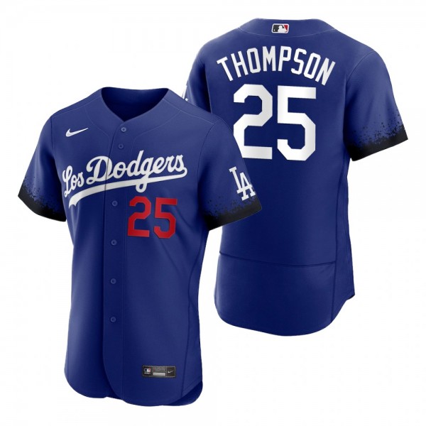 Men's Los Angeles Dodgers Trayce Thompson Royal City Connect Authentic Jersey
