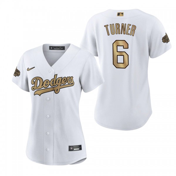 Women's Trea Turner Dodgers White 2022 MLB All-Star Game Replica Jersey
