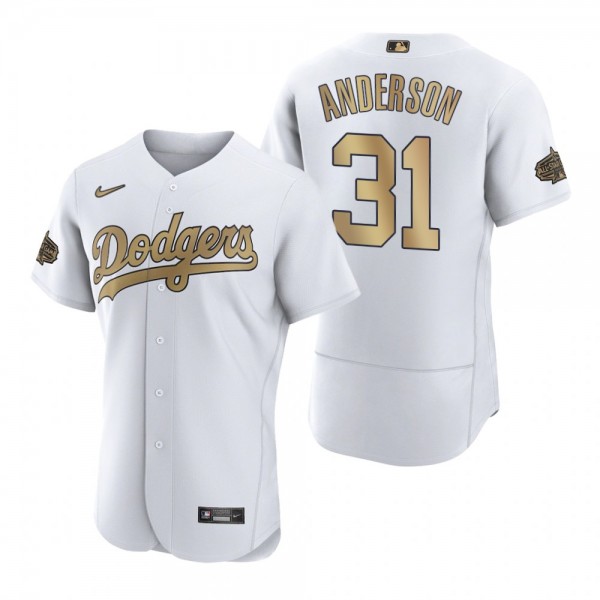Men's Los Angeles Dodgers Tyler Anderson White 2022 MLB All-Star Game Authentic Jersey