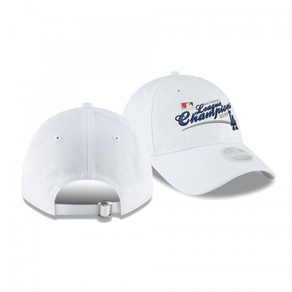 Women's Los Angeles Dodgers 2020 National League Champions White 9FORTY Adjustable Hat
