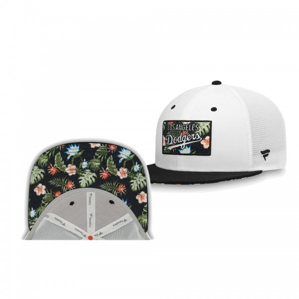 Men's Dodgers Infield Garden White Trucker Snapback Hat