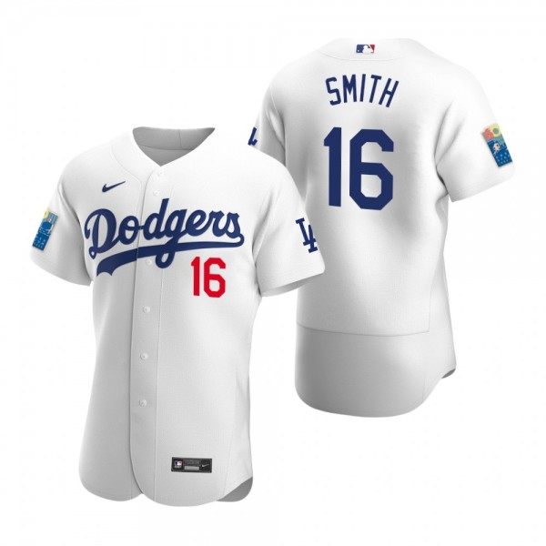 Los Angeles Dodgers Will Smith Authentic White Dodger Stadium 60th Anniversary Jersey
