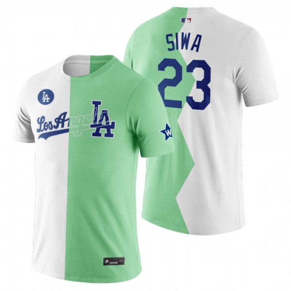 Los Angeles Dodgers JoJo Siwa White Green 2022 MLB All-Star Celebrity Softball Game Split T-Shirt