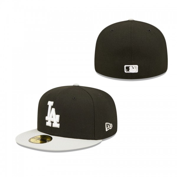 Men's Los Angeles Dodgers New Era Black Gray Spring Color Pack Two-Tone 59FIFTY Fitted Hat