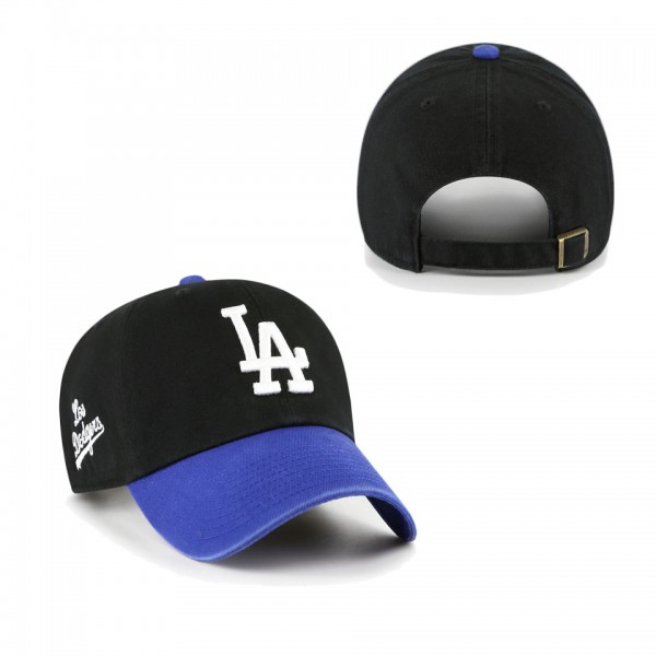 Los Angeles Dodgers Black Royal 2022 City Connect Clean Up Adjustable Hat