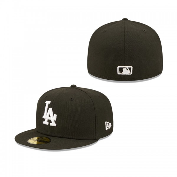 Men's Los Angeles Dodgers Black Team Logo 59FIFTY Fitted Hat