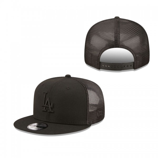 Men's Los Angeles Dodgers New Era Blackout Trucker 9FIFTY Snapback Hat