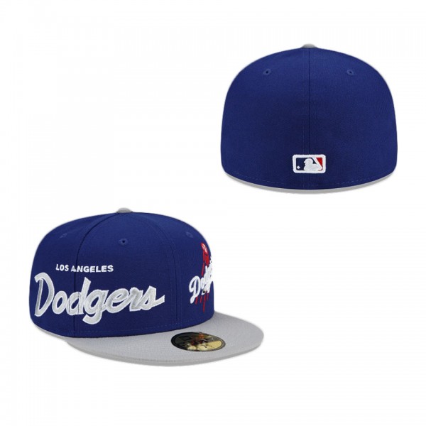 Los Angeles Dodgers Double Logo 59FIFTY Fitted Hat