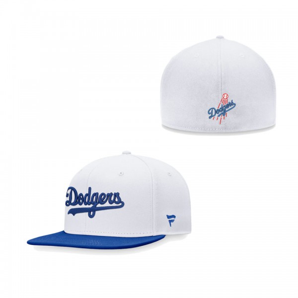 Los Angeles Dodgers Fanatics Branded Iconic Multi Patch Fitted Hat - White Royal