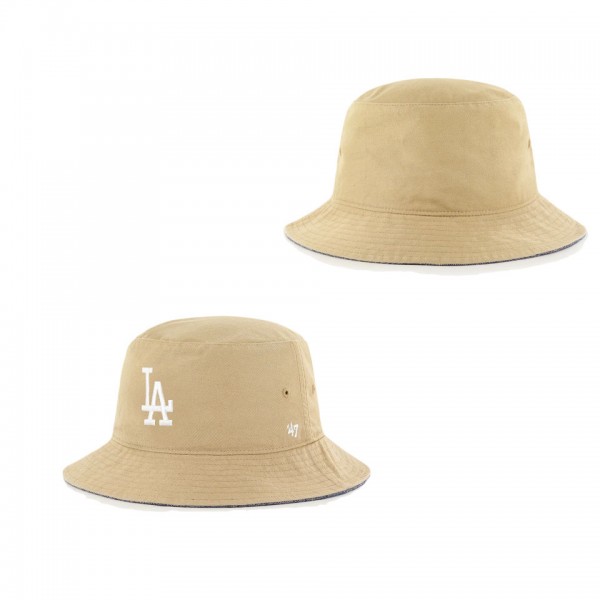 Los Angeles Dodgers Khaki Chambray Ballpark Bucket Hat
