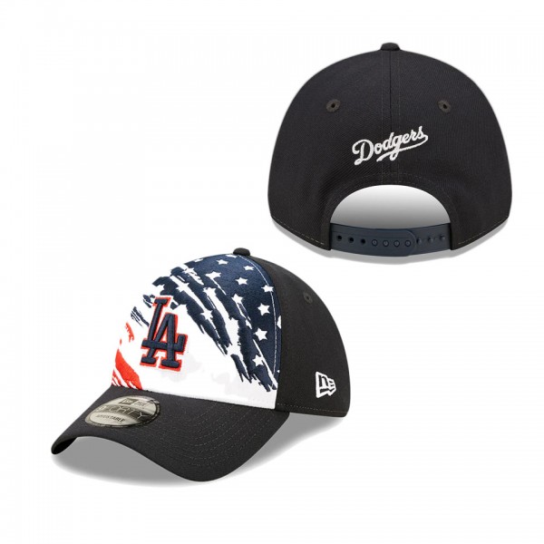 Los Angeles Dodgers Navy 2022 4th Of July Stars Stripes 9FORTY Snapback Adjustable Hat