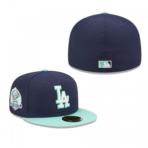 Men's Los Angeles Dodgers Navy 60th Anniversary Cooperstown Collection Team UV 59FIFTY Fitted Hat