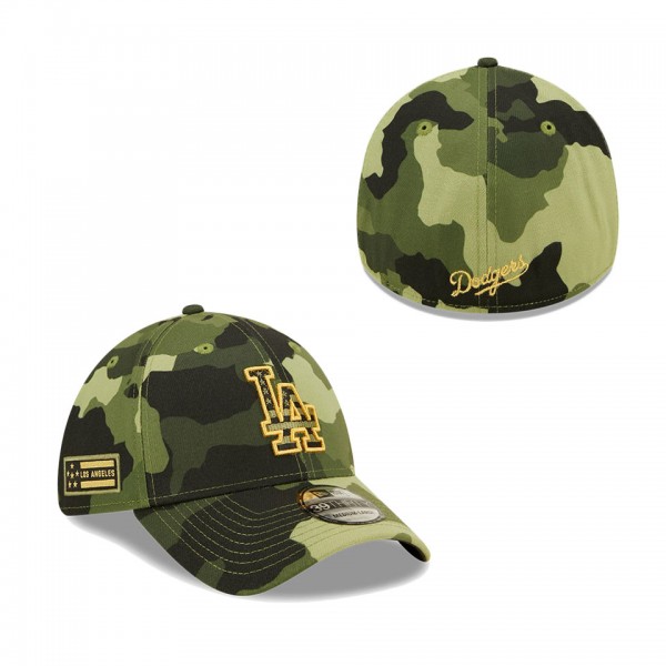 Men's Los Angeles Dodgers New Era Camo 2022 Armed Forces Day 39THIRTY Flex Hat