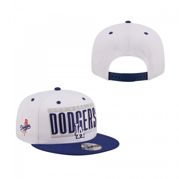 Los Angeles Dodgers New Era Retro Title 9FIFTY Snapback Hat White Royal