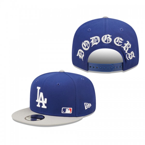 Los Angeles Dodgers Royal Blackletter Arch 9FIFTY Snapback Hat
