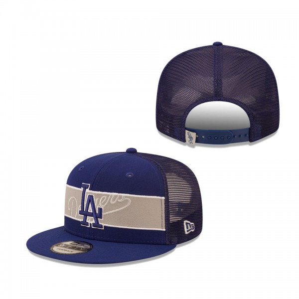 Men's Los Angeles Dodgers New Era Royal Tonal Band Trucker 9FIFTY Snapback Hat