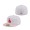 Los Angeles Dodgers New Era Scarlet Undervisor 59FIFTY Fitted Hat White Pink