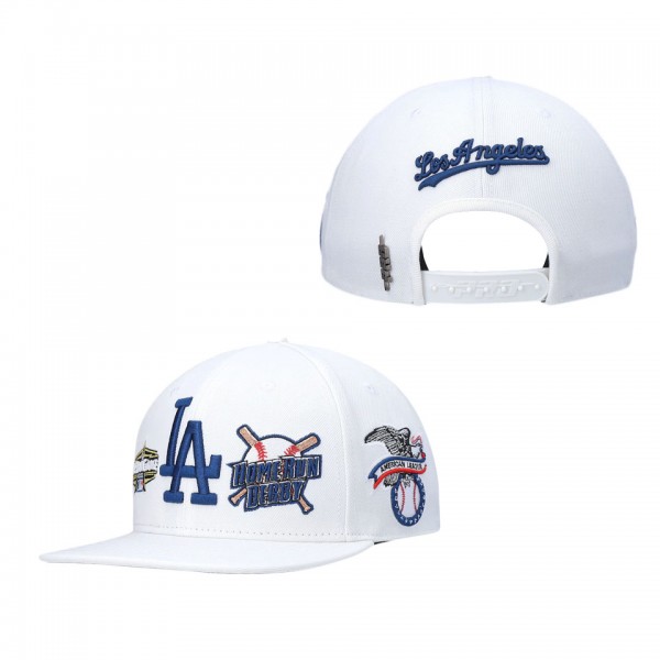 Los Angeles Dodgers Pro Standard White All-Star Multi Hit Wool Snapback Hat