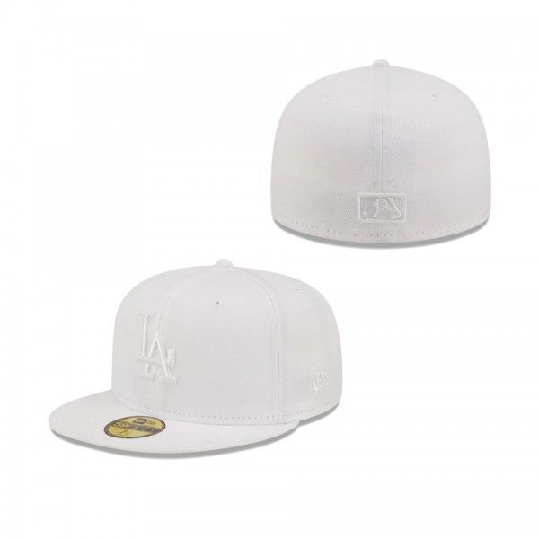 Men's Los Angeles Dodgers White On White 59FIFTY Fitted Hat