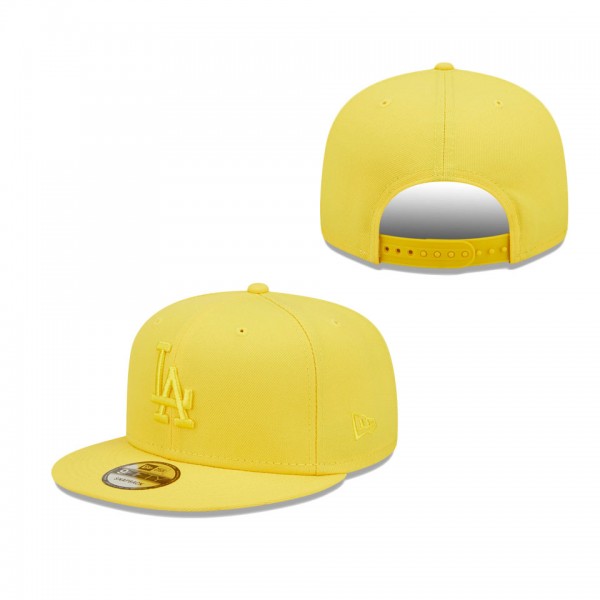 Men's Los Angeles Dodgers New Era Yellow Spring Color Pack 9FIFTY Snapback Hat