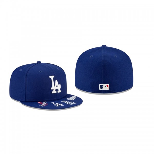 Men's Los Angeles Dodgers Visor Hit Black 59FIFTY Fitted Hat