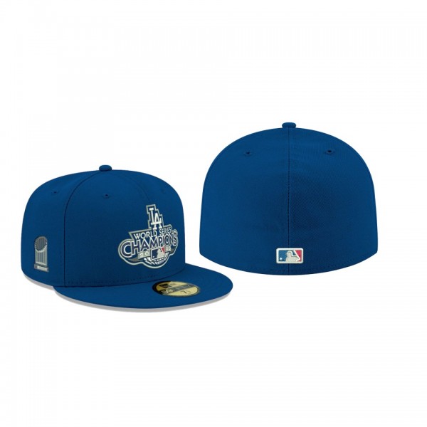 Men's Los Angeles Dodgers 2020 World Series Champions Royal Globe 59FIFTY Fitted Hat