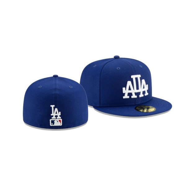 Men's Dodgers Team Disturbance Mirrored Royal 59FIFTY Fitted New Era Hat