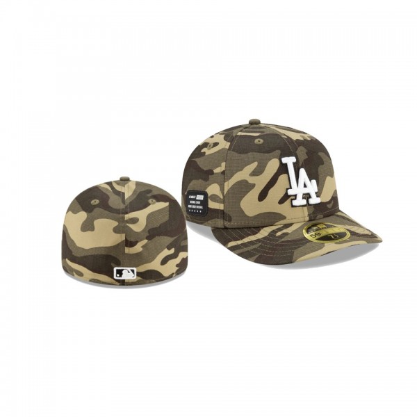 Men's Los Angeles Dodgers 2021 Armed Forces Day Camo On-Field Low Profile 59FIFTY Fitted Hat